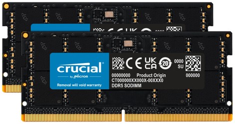 Crucial DDR5-5200 64GB Kit (CT2K32G52C42S5) Crucial DDR5-5200 64GB Kit (CT2K32G52C42S5)