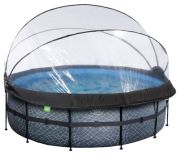 Exit Stone Pool with sand filter pump and cover ø427 x 122 cm Exit Stone Pool with sand filter pump and cover ø427 x 122 cm