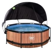 Exit Wood Pool with filter pump and sunshade ø244 x 76 cm (30.35.08.10) Exit Wood Pool with filter pump and sunshade ø244 x 76 cm (30.35.08.10)