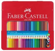 Faber-Castell Colour Grip Colored Pencil 24 Metal Case (112423) Faber-Castell Colour Grip Colored Pencil 24 Metal Case (112423)