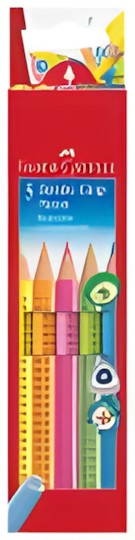 Faber-Castell Jumbo Grip Neon pack of 5 Faber-Castell Jumbo Grip Neon pack of 5