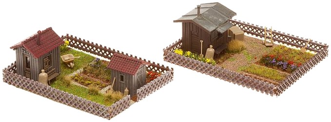 Faller 2 Allotment Gardens with Shed 180494 Faller 2 Allotment Gardens with Shed 180494