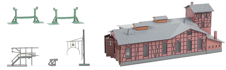 Faller Bw set locomotive shed 222113 Faller Bw set locomotive shed 222113