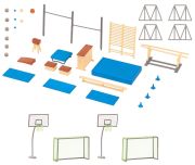 Faller Indoor tennis court equipment (180354) Faller Indoor tennis court equipment (180354)