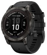 Garmin Fenix 7 Pro Sapphire Solar DLC Titanium Silicone Strap Garmin Fenix 7 Pro Sapphire Solar DLC Titanium Silicone Strap