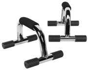Gorilla Sports Push-up handles chrome-plated Gorilla Sports Push-up handles chrome-plated