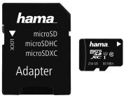 Hama microSDXC 256GB Class 10 UHS-I 80MB/s with Adapter/Photo (00124173) Hama microSDXC 256GB Class 10 UHS-I 80MB/s with Adapter/Photo (00124173)