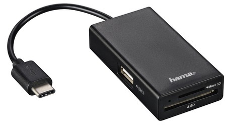 Hama USB 2.0 Type-C Hub Card Reader (00054144) Hama USB 2.0 Type-C Hub Card Reader (00054144)