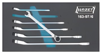 Hazet Ratchet combination wrench set (163-97/6) Hazet Ratchet combination wrench set (163-97/6)
