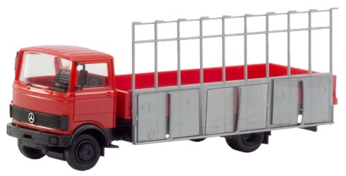 Herpa Mercedes-Benz LP 813 flatbed with glass rack (094856) Herpa Mercedes-Benz LP 813 flatbed with glass rack (094856)