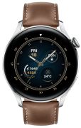 Huawei Watch 3 46 mm stainless steel, brown leather strap Huawei Watch 3 46 mm stainless steel, brown leather strap