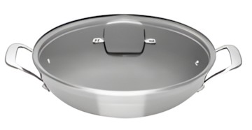 Le Creuset 3-ply wok with glass lid Le Creuset 3-ply wok with glass lid