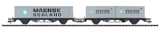 Märklin Set of 2 Container Flatcars (Lgjns DSB) 47687 Märklin Set of 2 Container Flatcars (Lgjns DSB) 47687