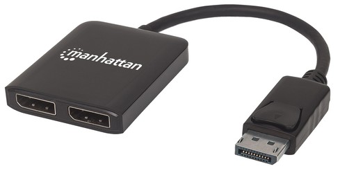 Manhattan DisplayPort to 2-Port DisplayPort Splitter Hub (207768) Manhattan DisplayPort to 2-Port DisplayPort Splitter Hub (207768)