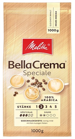 Melitta BellaCrema Speciale whole bean coffee 1 kg Melitta BellaCrema Speciale whole bean coffee 1 kg