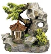 Nobby Aqua Ornaments Temple on Cliff with Plant (28214) Nobby Aqua Ornaments Temple on Cliff with Plant (28214)