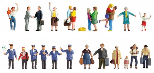 Noch Figure XL Set "At the Train Station" (16121) Noch Figure XL Set "At the Train Station" (16121)