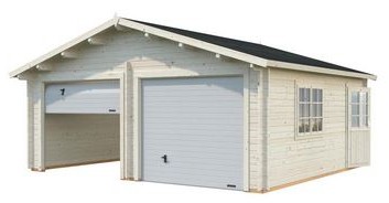 Palmako Roger 28.4 m² with sectional doors natural Palmako Roger 28.4 m² with sectional doors natural