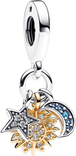Pandora Bicolor Heavenly Triple Charm Pendant (762676C01) Pandora Bicolor Heavenly Triple Charm Pendant (762676C01)