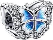 Pandora Sparkling Blue Butterfly Charm (790761C01) Pandora Sparkling Blue Butterfly Charm (790761C01)
