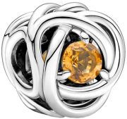 Pandora November Birthstone Honey-Colored Eternity Circle Charm Pandora November Birthstone Honey-Colored Eternity Circle Charm