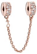 Pandora Clear Pavé Comfort Chain Clip Charm (766322C01) Pandora Clear Pavé Comfort Chain Clip Charm (766322C01)