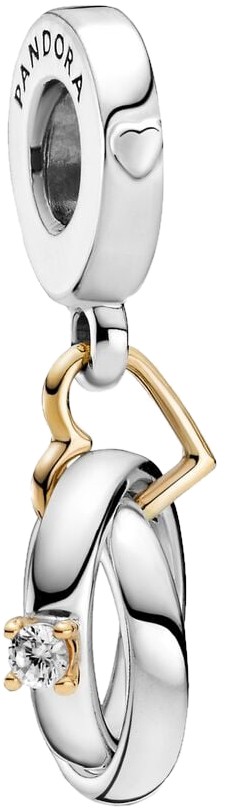 Pandora Two-Tone Wedding Ring Charm Pendant (799319C01) Pandora Two-Tone Wedding Ring Charm Pendant (799319C01)