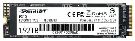 Patriot Memory P310 M.2 PCIe SSD 240GB Patriot Memory P310 M.2 PCIe SSD 240GB