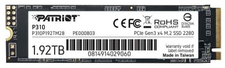 Patriot P310 M.2 PCIe SSD 480GB Patriot P310 M.2 PCIe SSD 480GB