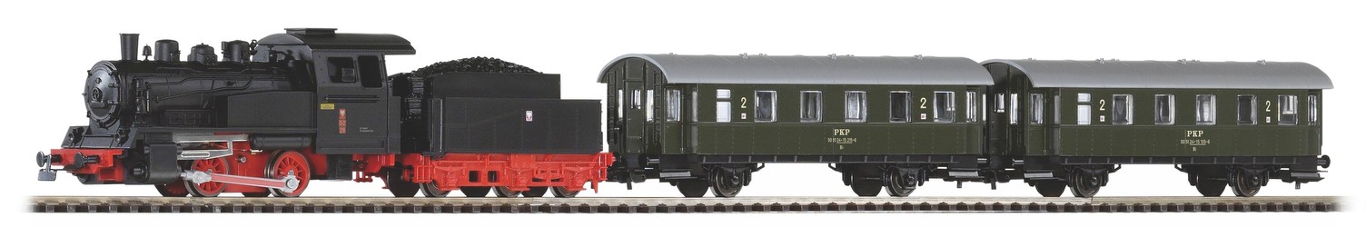 Piko Starter set steam locomotive with passenger car PKP (97933) Piko Starter set steam locomotive with passenger car PKP (97933)