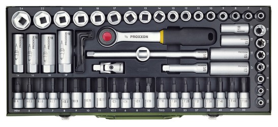 Proxxon Super Compact Set with 3/8'' Ratchet 65-piece (23112) Proxxon Super Compact Set with 3/8'' Ratchet 65-piece (23112)