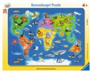 Ravensburger World map with animals 06641 Ravensburger World map with animals 06641