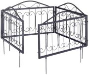 Relaxdays Garden bed fence metal 4-piece set GOTH ornaments (10020696) Relaxdays Garden bed fence metal 4-piece set GOTH ornaments (10020696)