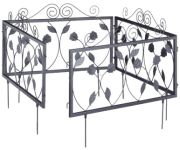 Relaxdays Garden bed fence metal GOTH leaves 8-piece (10022113) Relaxdays Garden bed fence metal GOTH leaves 8-piece (10022113)
