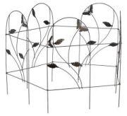 Relaxdays Flower bed fence butterfly design 15-piece (10034717) Relaxdays Flower bed fence butterfly design 15-piece (10034717)