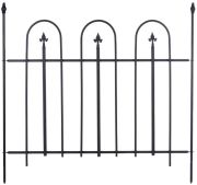 Relaxdays Garden Fence Metal GOTH Set of 4 (10020691) Relaxdays Garden Fence Metal GOTH Set of 4 (10020691)