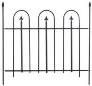 Relaxdays Garden Fence Metal GOTH Set of 8 (10020691) Relaxdays Garden Fence Metal GOTH Set of 8 (10020691)
