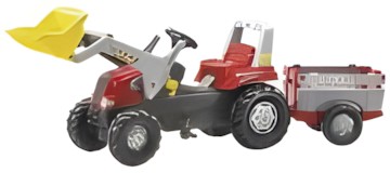 Rolly Toys rollyJunior RT with loading shovel and trailer Rolly Toys rollyJunior RT with loading shovel and trailer