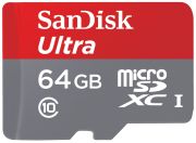 SanDisk Ultra microSDXC UHS-I 80MB/s 64GB (SDSQUNC-064G-GN6MA) SanDisk Ultra microSDXC UHS-I 80MB/s 64GB (SDSQUNC-064G-GN6MA)