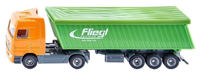 Siku Truck with tipper semi-trailer and roof 1796 Siku Truck with tipper semi-trailer and roof 1796