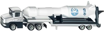 Siku Low loader with rocket 1614 Siku Low loader with rocket 1614