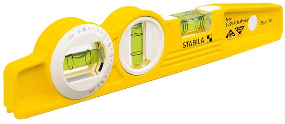 Stabila Spirit level 81 SV REM W360 Torpedo 25 cm (16670) Stabila Spirit level 81 SV REM W360 Torpedo 25 cm (16670)