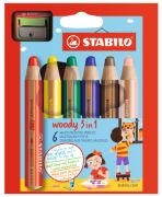 Stabilo Woody 3 in 1 set of 6 Stabilo Woody 3 in 1 set of 6