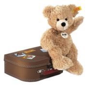 Steiff Teddy Bear Fynn with Suitcase 28 cm Steiff Teddy Bear Fynn with Suitcase 28 cm