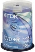 TDK DVD+R 4.7GB 16x spindle 100 TDK DVD+R 4.7GB 16x spindle 100
