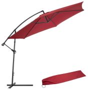 tectake Cantilever umbrella Ø 350 cm with protective cover tectake Cantilever umbrella Ø 350 cm with protective cover