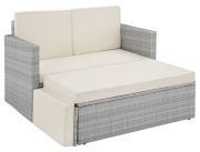 tectake Korfu rattan lounge tectake Korfu rattan lounge