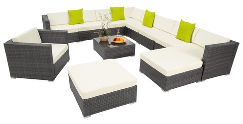 TecTake Las Vegas rattan lounge with aluminum frame TecTake Las Vegas rattan lounge with aluminum frame