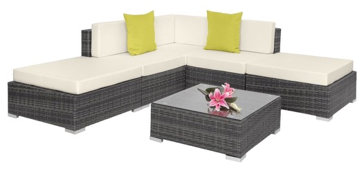 TecTake Paris rattan lounge with aluminum frame TecTake Paris rattan lounge with aluminum frame