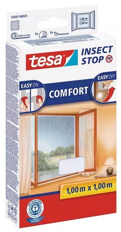 Tesa Insect Stop Fly Screen COMFORT for Window 1.00 x 1.00 m Tesa Insect Stop Fly Screen COMFORT for Window 1.00 x 1.00 m
